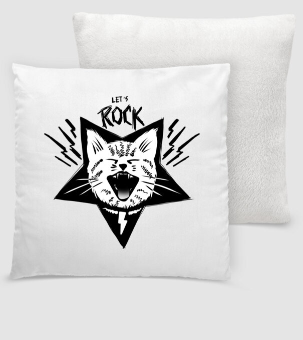 Let's Rock model alb pe tricou