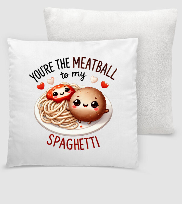 Meatball to my Spaghetti model alb pe tricou