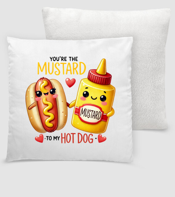 Mustard to my Hot Dog model alb pe tricou