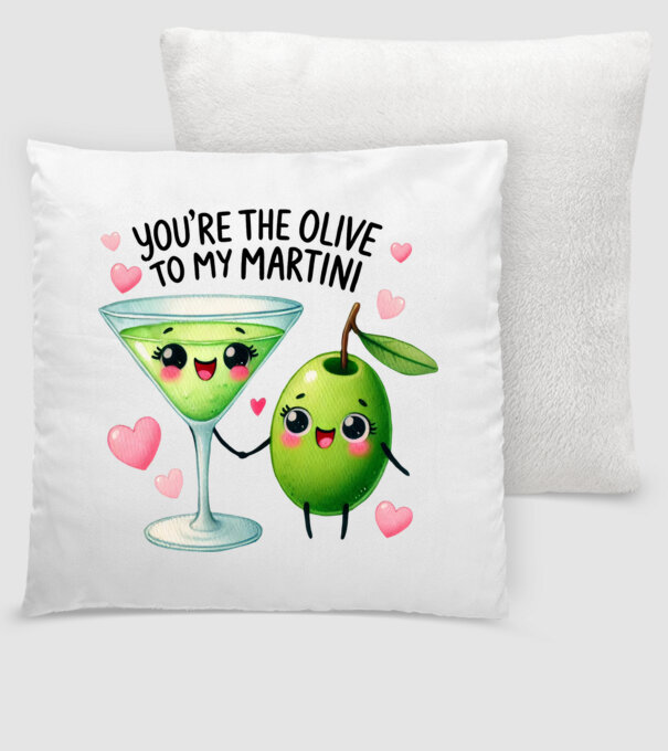Olive to my Martini model alb pe tricou