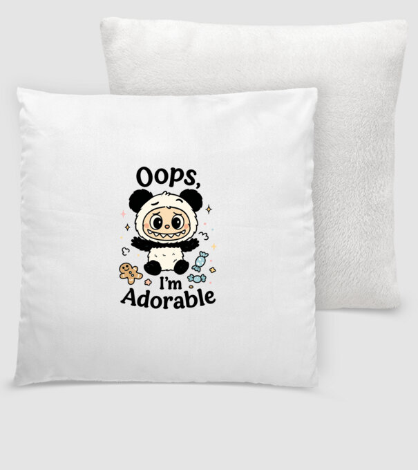 Oops, I'm adorable model alb pe tricou
