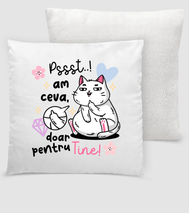 Pssst, am ceva doar pentru tine! model alb pe tricou