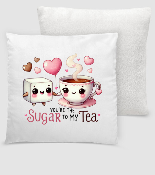 Sugar to my Tea model alb pe tricou