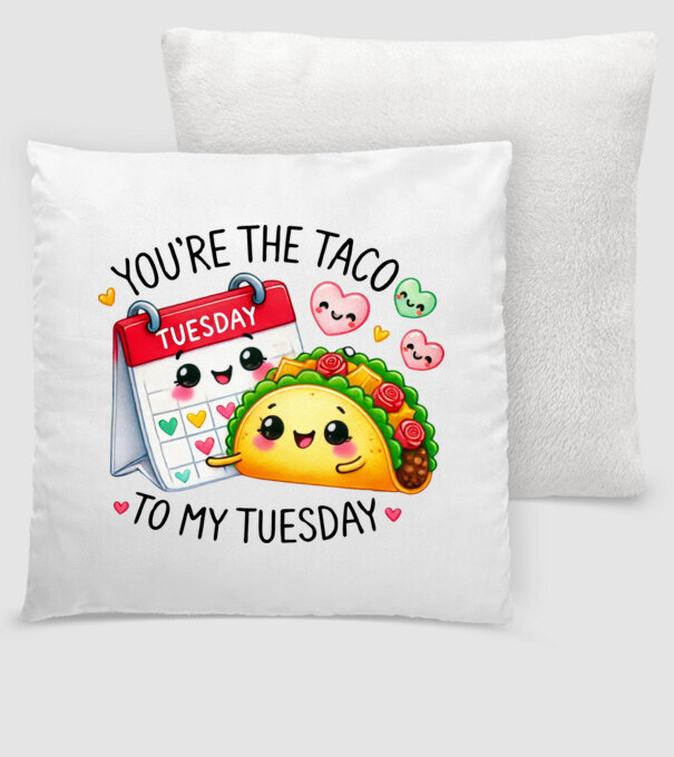 Taco to my Tuesday model alb pe tricou