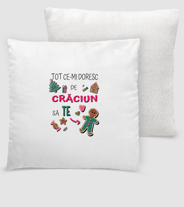 Tot ce-mi doresc de Crăciun să TE om alb model alb pe tricou