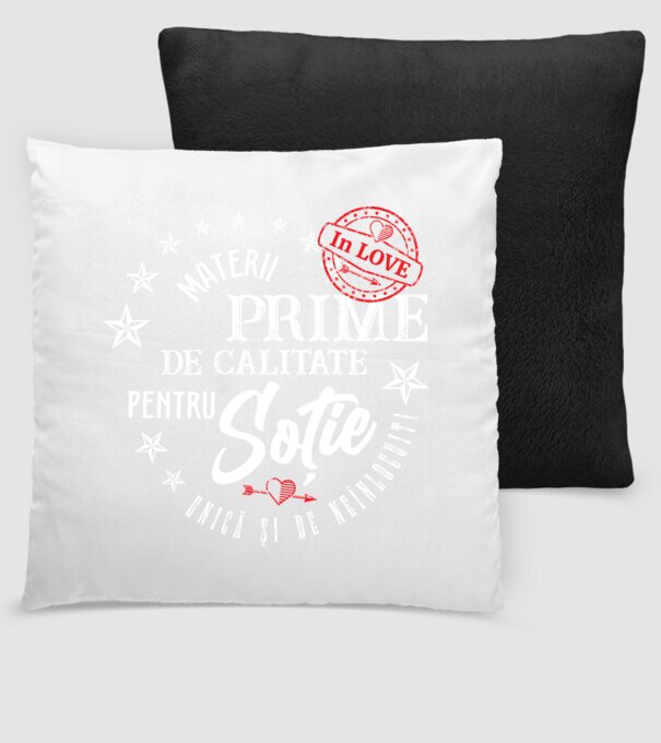 00_Materii prime de calitate pentru soție model negru pe tricou