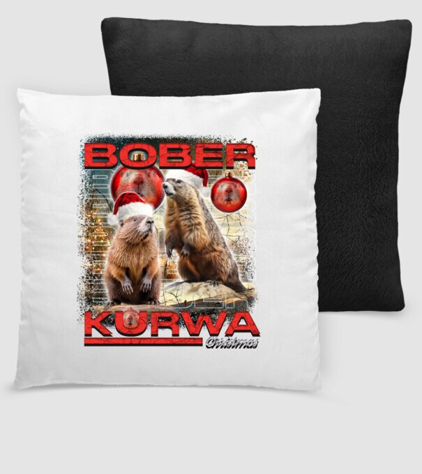 Bober kurwa christmas universe model negru pe tricou
