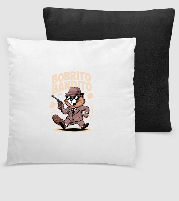 Bobrito Bandito model negru pe tricou