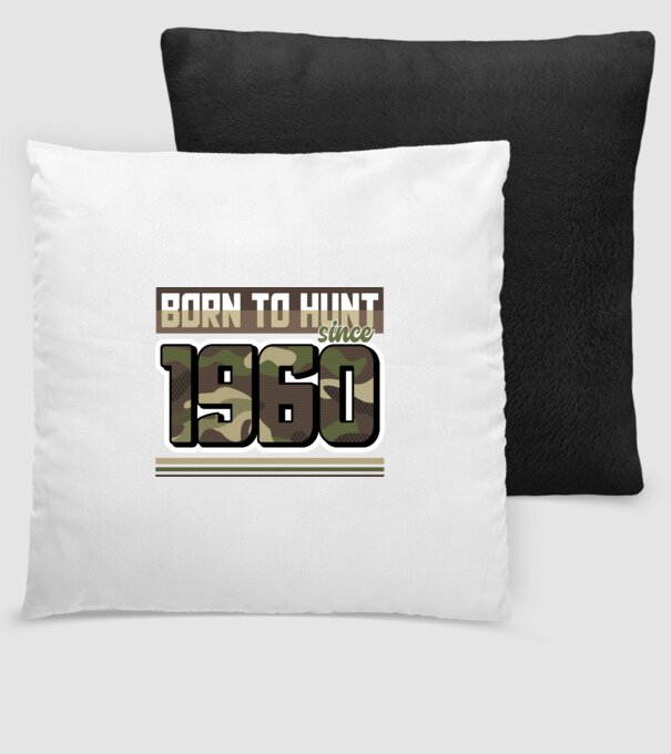 Born to hunt since 1960 model negru pe tricou