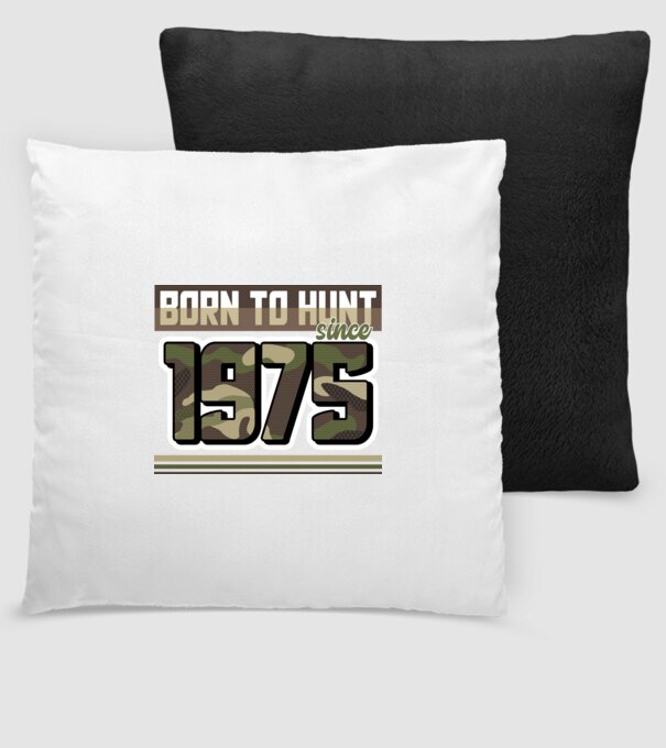 Born to hunt since 1975 model negru pe tricou