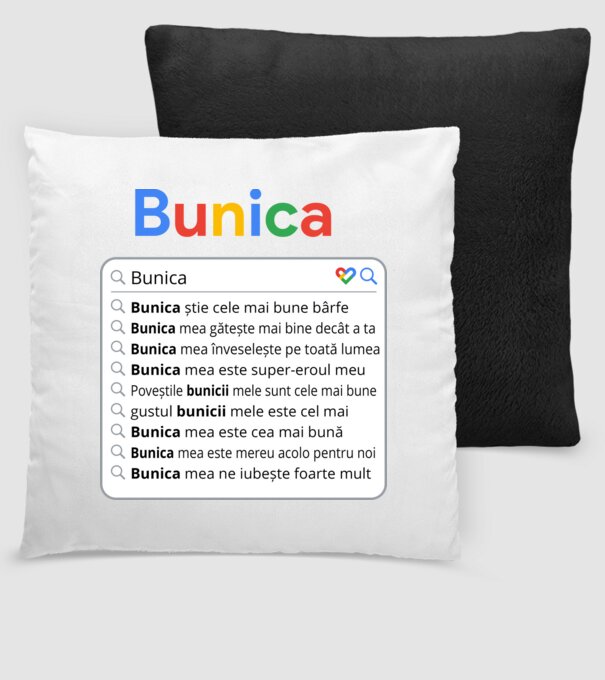 căutare Google Bunica model negru pe tricou