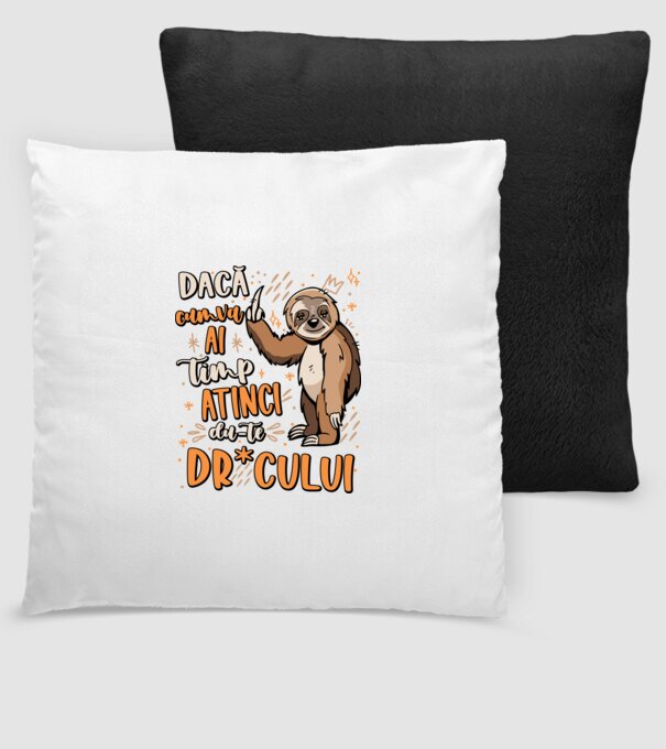 Dacă cumva ai timp, dute dr*cului! model negru pe tricou