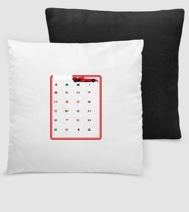 F1 calendar 2024 model negru pe tricou