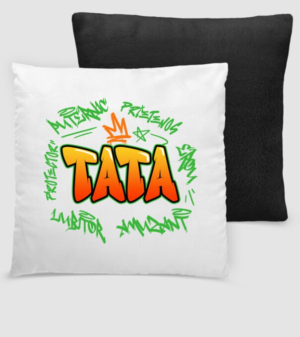 Graffiti tata model negru pe tricou