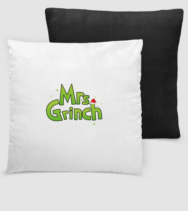 Grinch Family Mrs Grinch model negru pe tricou