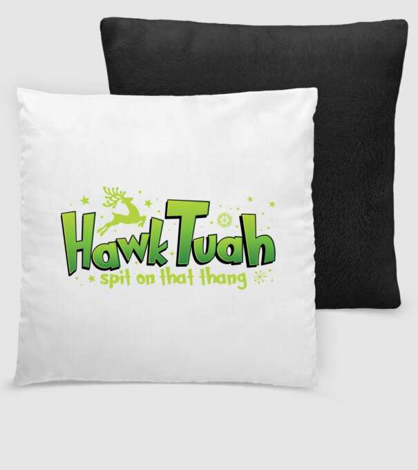 Hawk tuah xmas model negru pe tricou