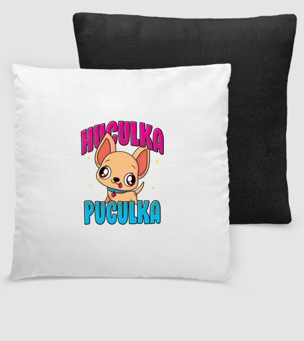 Huculka Puculka chivava model negru pe tricou