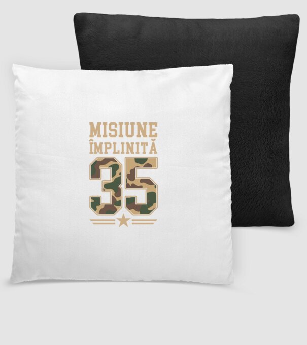 Misiune împlinită 35 model negru pe tricou