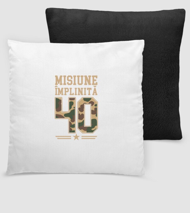Misiune împlinită 40 model negru pe tricou