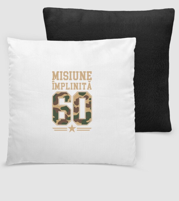 Misiune împlinită 60 model negru pe tricou