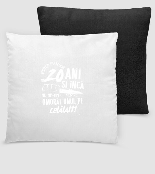 Suntem împreună de 20 ani model negru pe tricou
