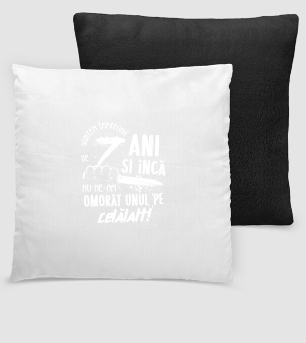 Suntem împreună de 7 ani model negru pe tricou