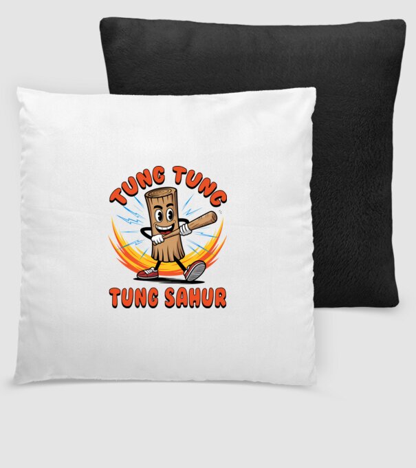 Tung Tung Tung Sahur drăguț model negru pe tricou