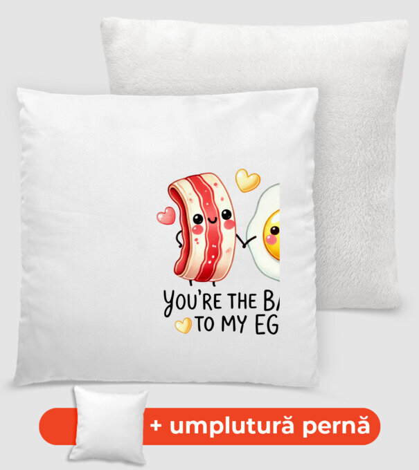 Bacon to my Eggs model alb pe tricou
