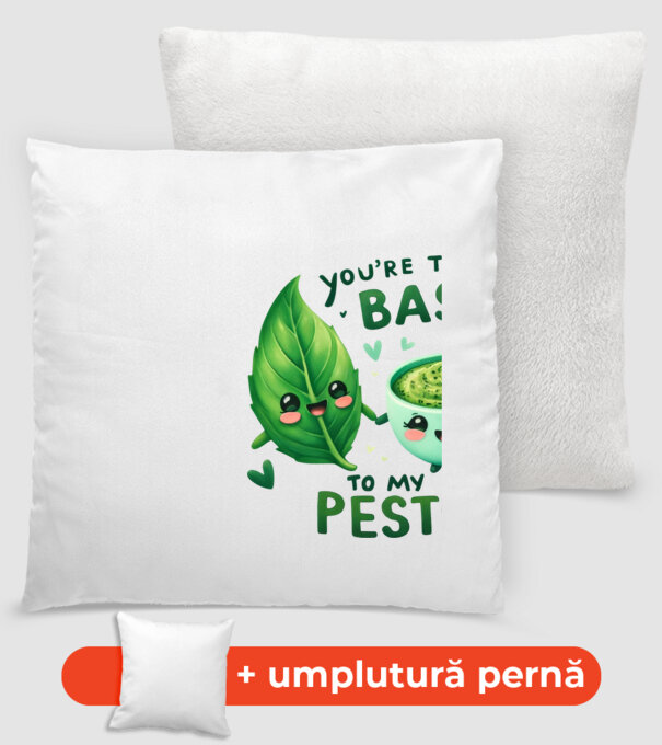 Basil to my Pesto model alb pe tricou