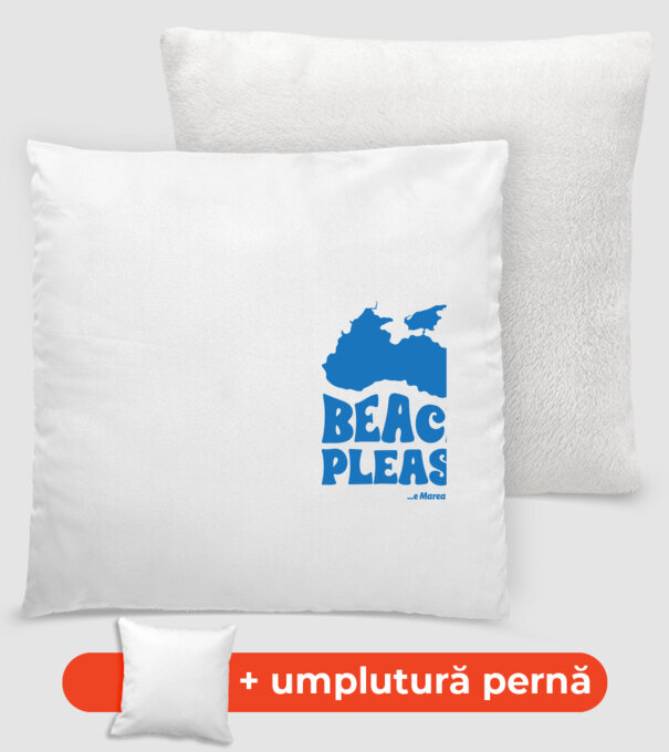 Beach please, e Marea Neagră! model alb pe tricou