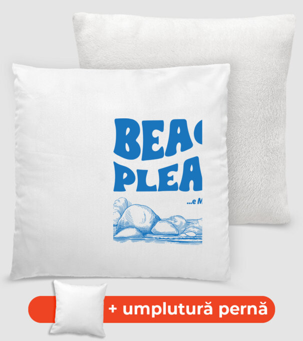 Beach please, e Marea Neagră! model alb pe tricou