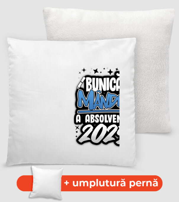 Bunică MÂNDRĂ a absolventei model alb pe tricou