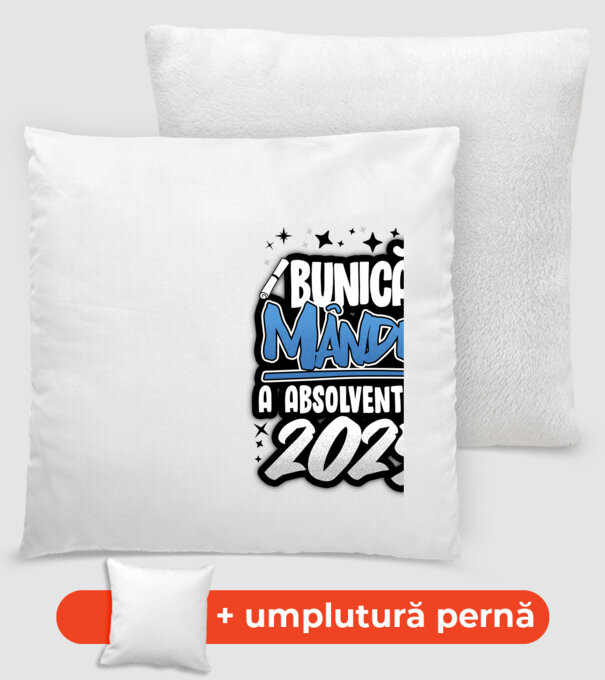 Bunică MÂNDRĂ a absolventului model alb pe tricou