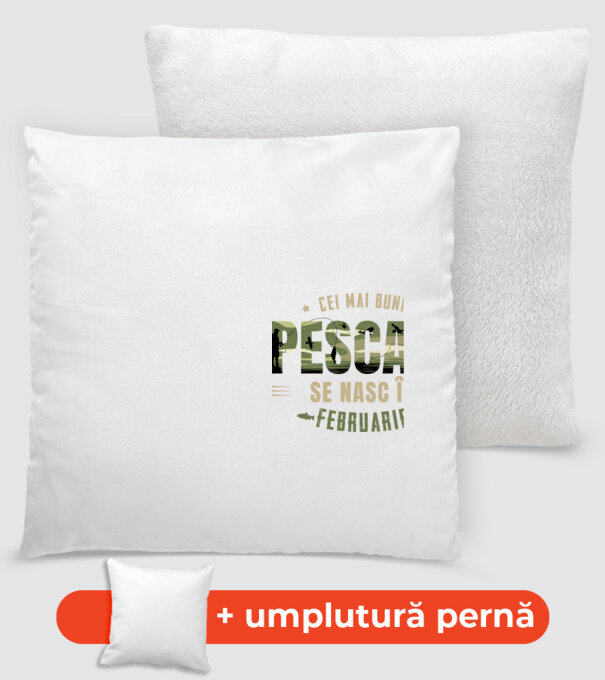 Cei mai buni pescari se nasc în februarie model alb pe tricou