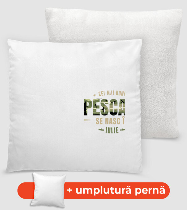 Cei mai buni pescari se nasc în iulie model alb pe tricou
