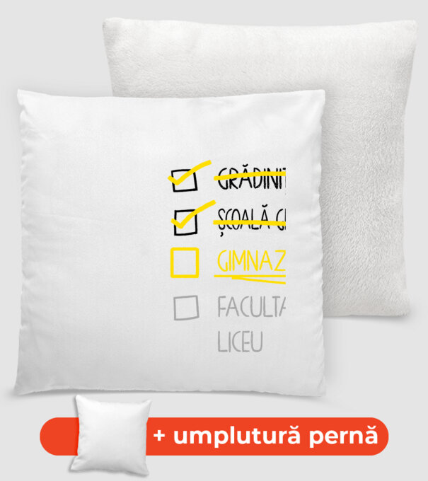 Cheklist educație - Școala primară alb model alb pe tricou