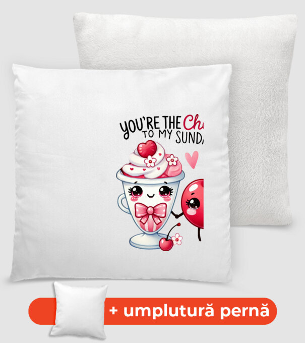 Cherry to my Sunday model alb pe tricou