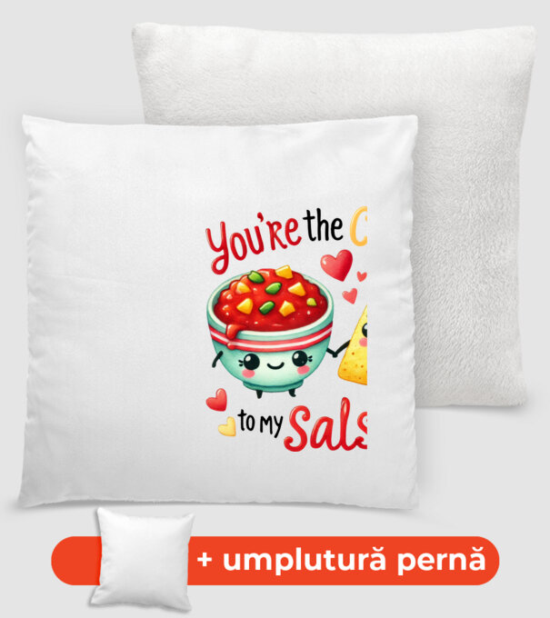Chips to my Salsa model alb pe tricou