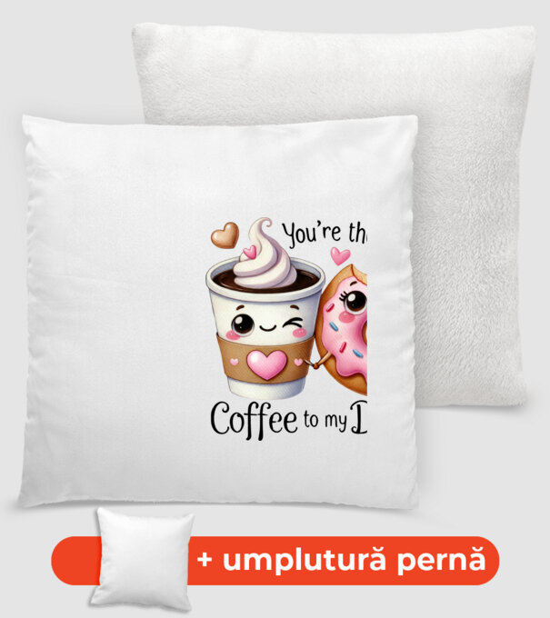 Coffee to my Donut model alb pe tricou