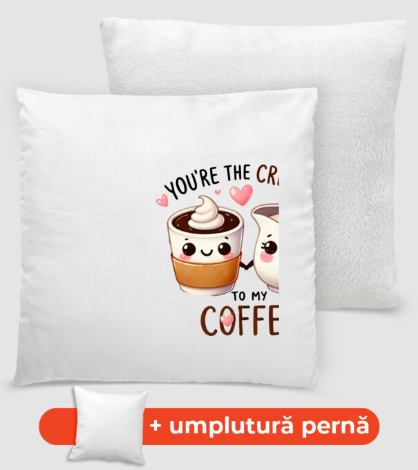 Cream to my Coffee model alb pe tricou