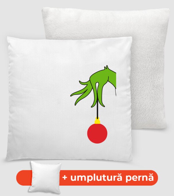 Grinch hand model alb pe tricou