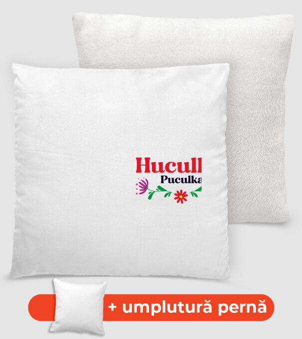 Huculka Puculka model alb pe tricou