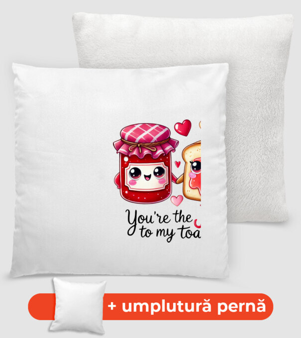 Jam to my Toast model alb pe tricou