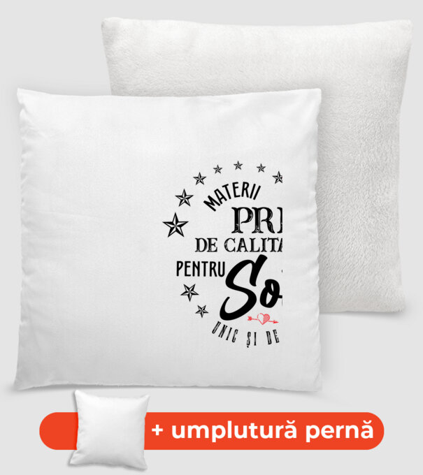 Materii prime de calitate pentru soț model alb pe tricou