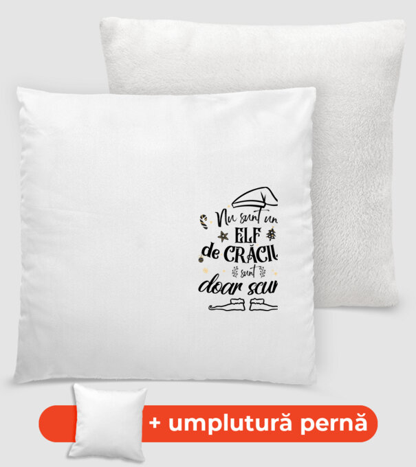 Nu sunt un elf de Crăciun, sunt doar scund ALB model alb pe tricou
