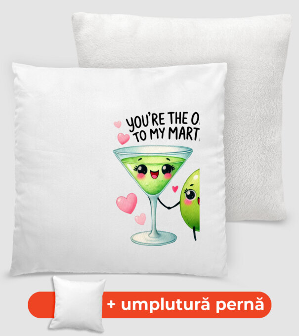 Olive to my Martini model alb pe tricou