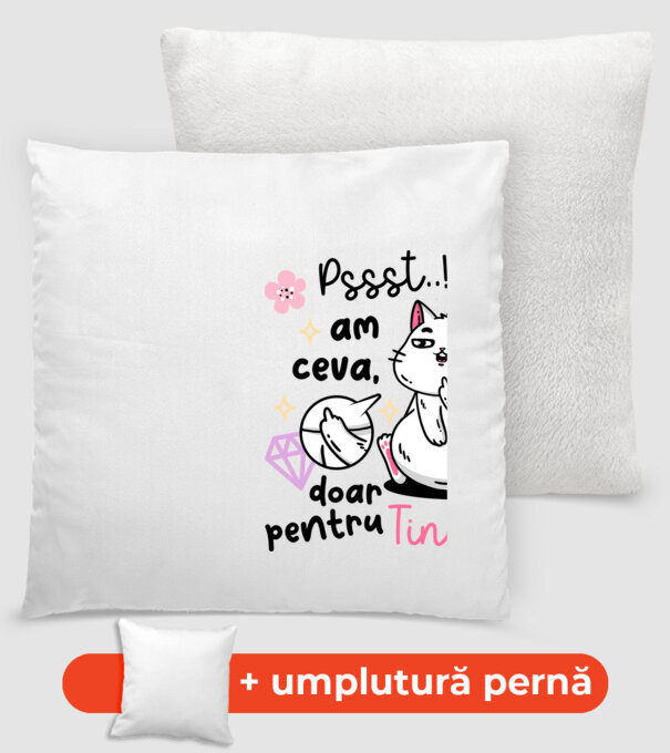 Pssst, am ceva doar pentru tine! model alb pe tricou