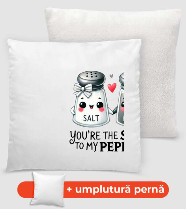 Salt to my Pepper model alb pe tricou