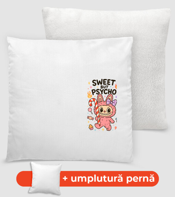 Sweet but psycho model alb pe tricou