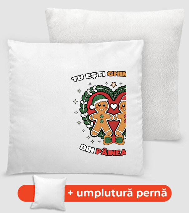 Tu ești ghimbirul din păinea mea model alb pe tricou